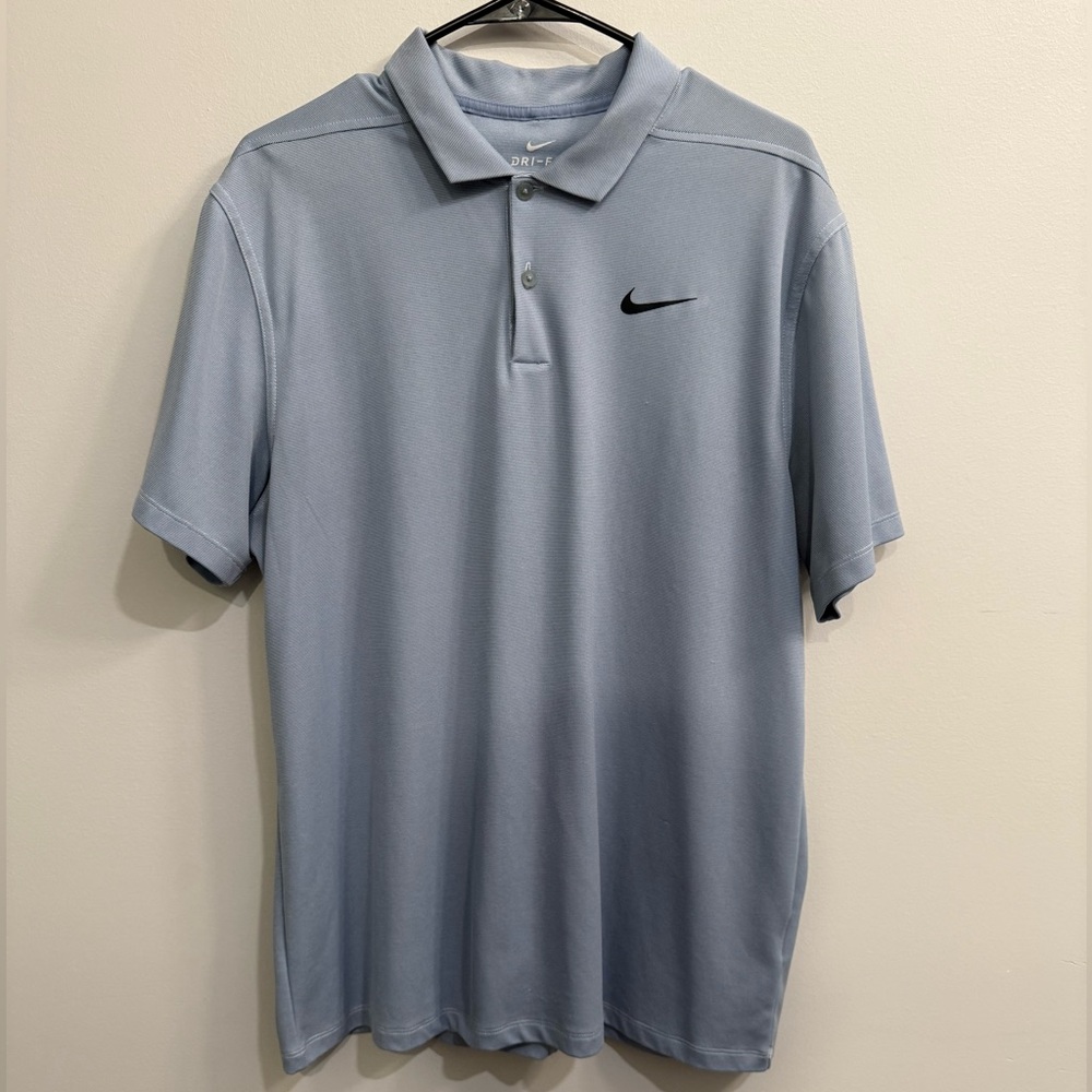 Nike - Dri-Fit Golf Polo - Light Blue - Large